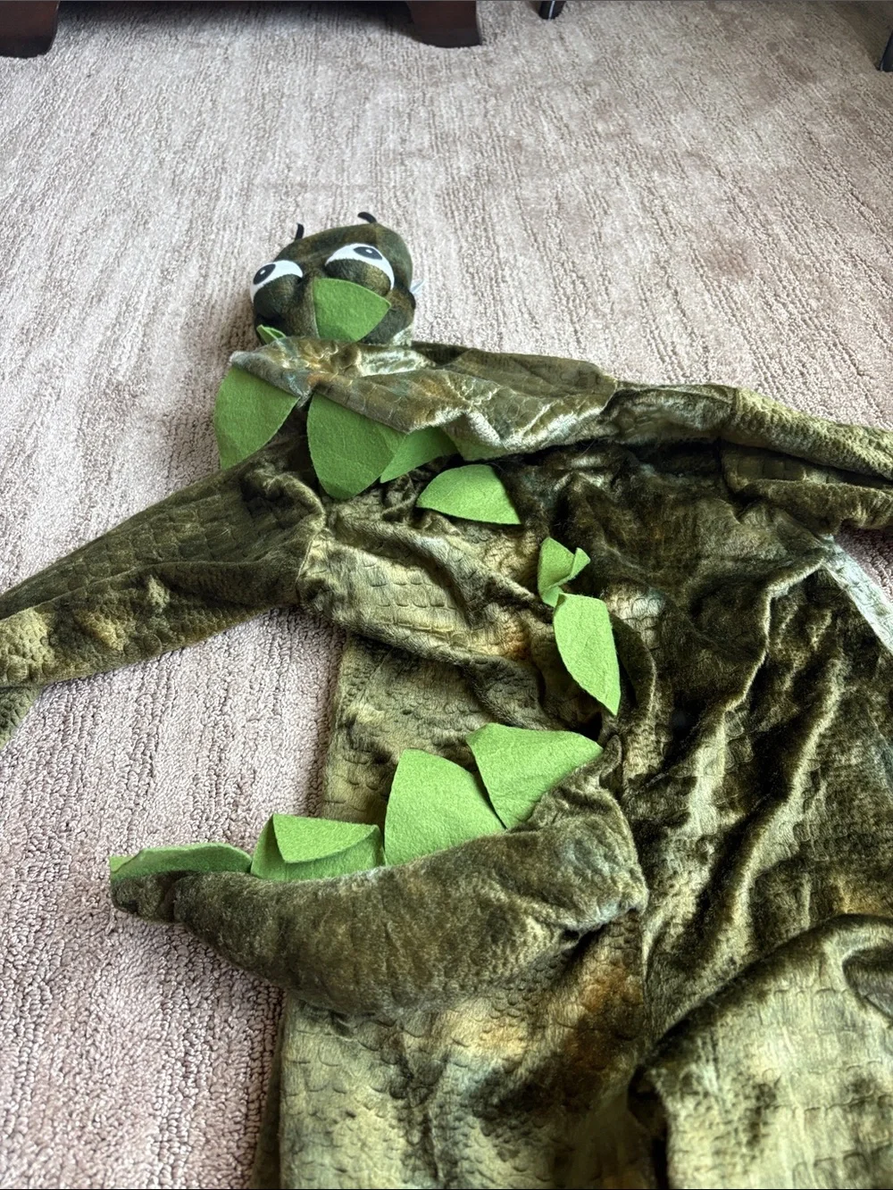 Kids Green Frog Costume with Yellow Belly